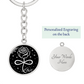 Infinity Rose Keychain