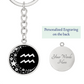 Aquarius Zodiac Keychain