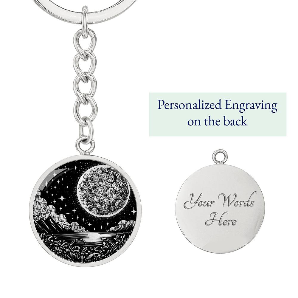 Full Moon Keychain