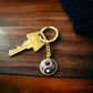Sun and Moon Keychain, Personalized Celestial Jewelry, 18K Gold Yin and Yang Charm Pendant, Harmony & Unity Space Gift For Her or Him