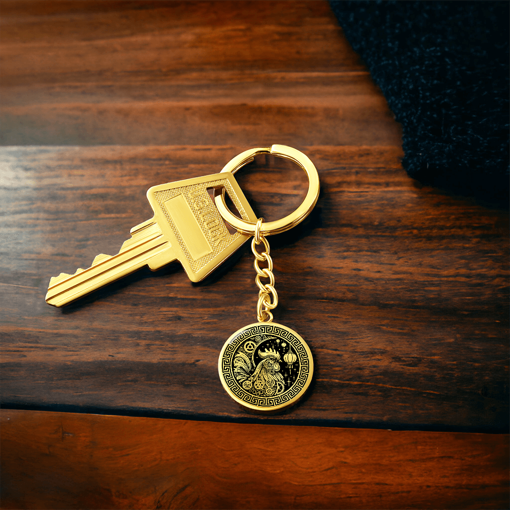 Rooster Keychain - Chinese Zodiac Charm Pendant Jewelry