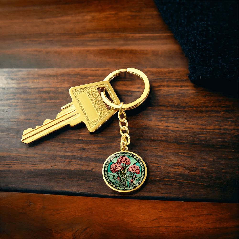 Carnation Keychain