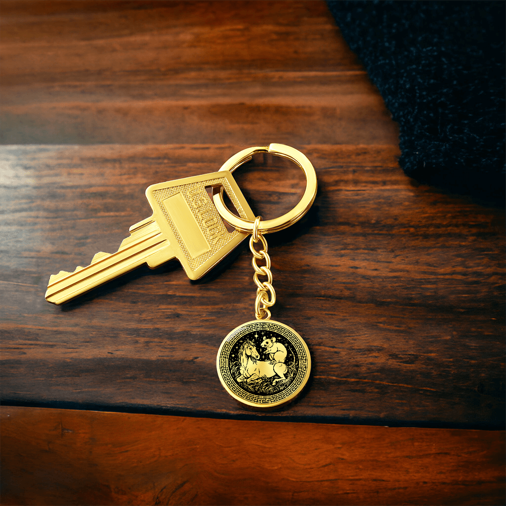 Rat and Horse Keychain - Couples Chinese Zodiac Animal Pendant Jewelry