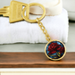 Carnation Keychain - January Birth Flower Pendant Jewelry