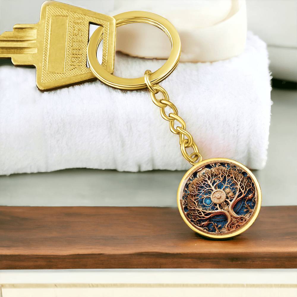 Steampunk Tree of Life Keychain