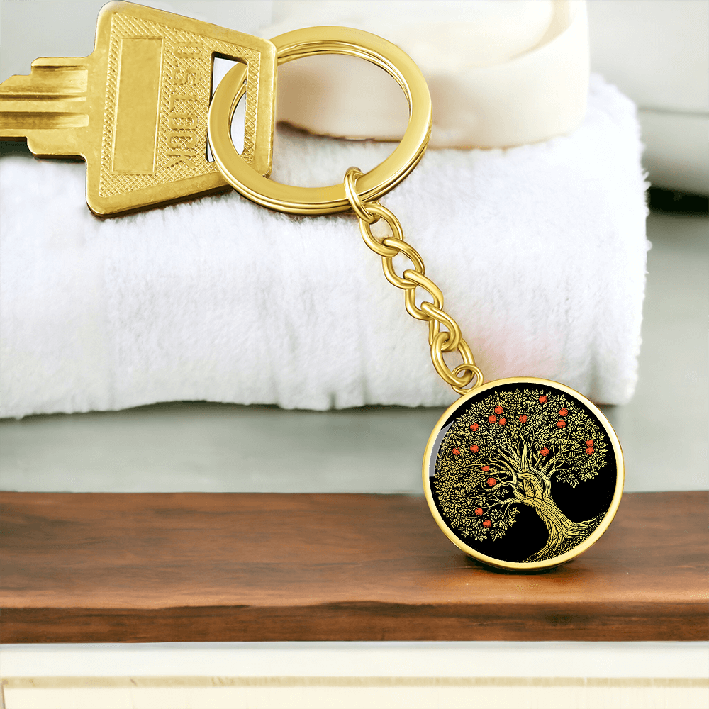Orange Tree Keychain - Symbolic Charm Pendant Jewelry