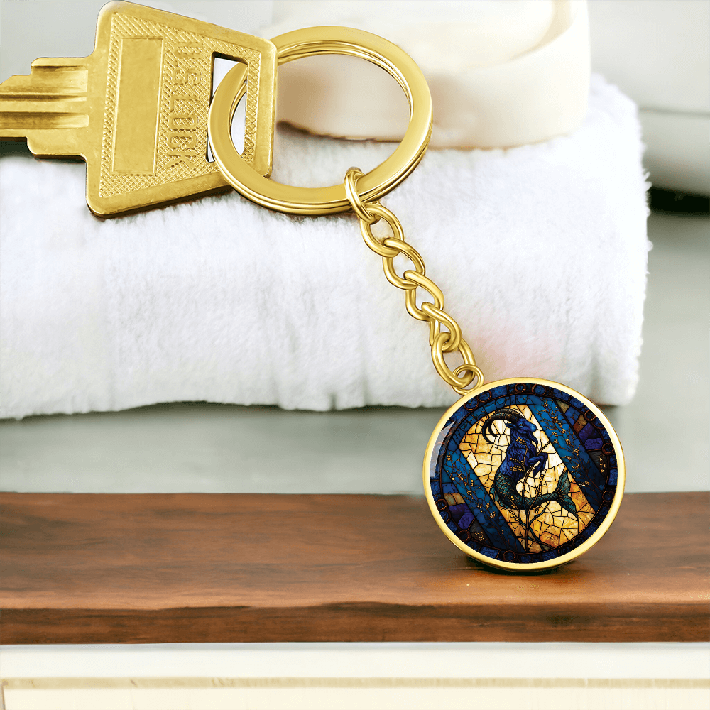 Capricorn Goat Keychain - Zodiac Pendant Jewelry