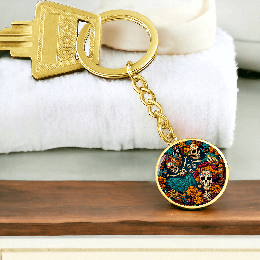 Day of the Dead Keychain - Día de los Muertos Pendant Jewelry