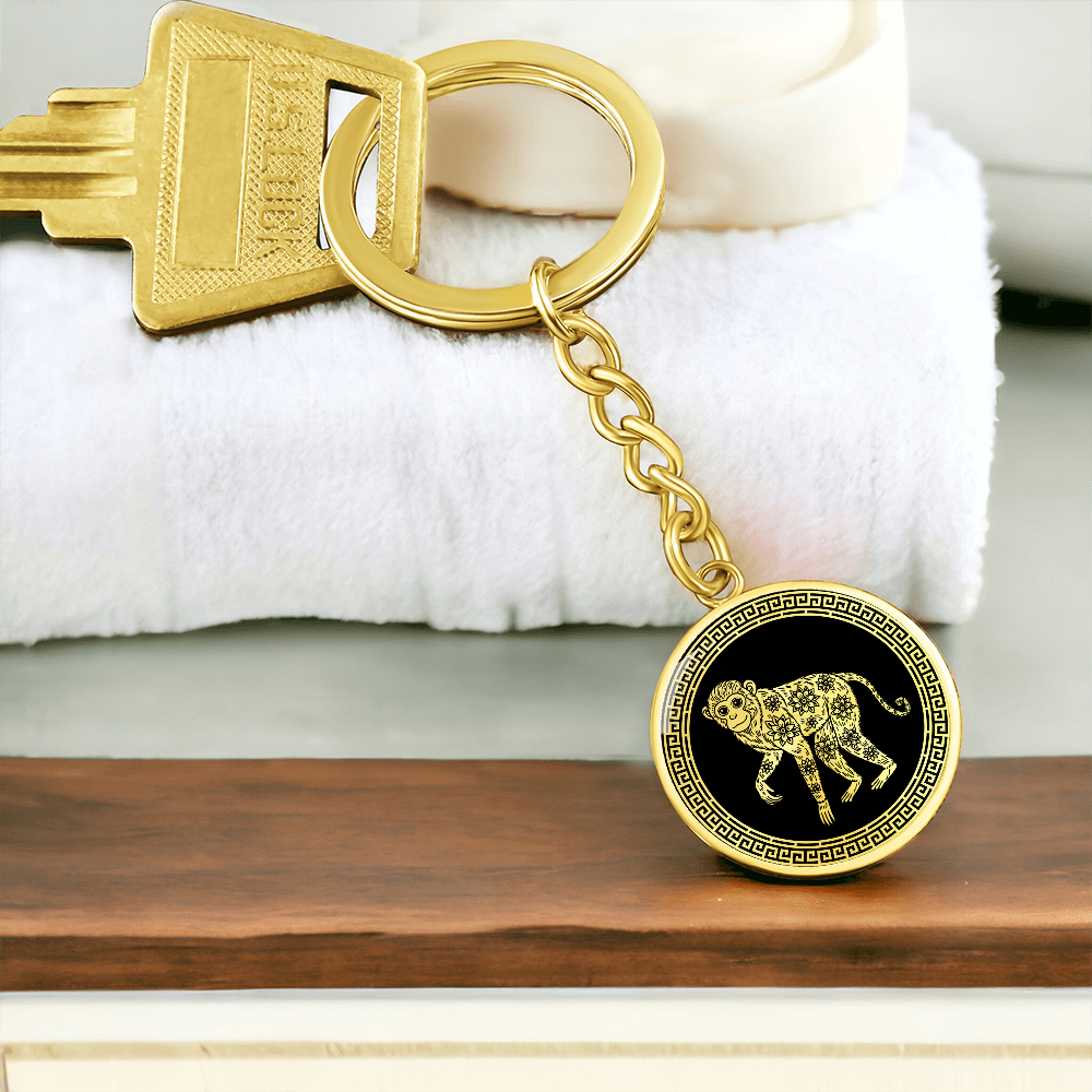 Monkey Keychain Chinese Zodiac Animal Pendant Jewelry