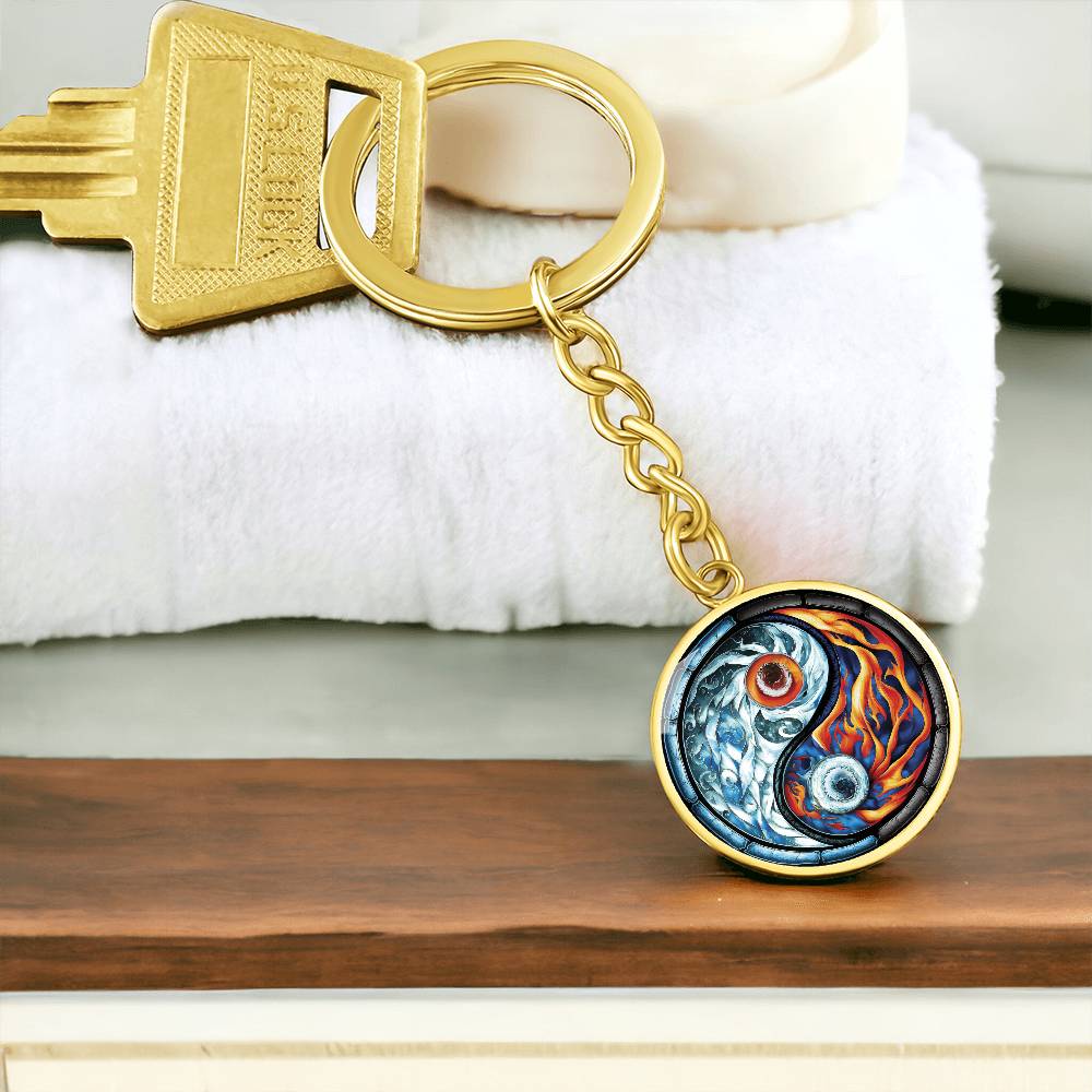 Fire and Ice Keychain