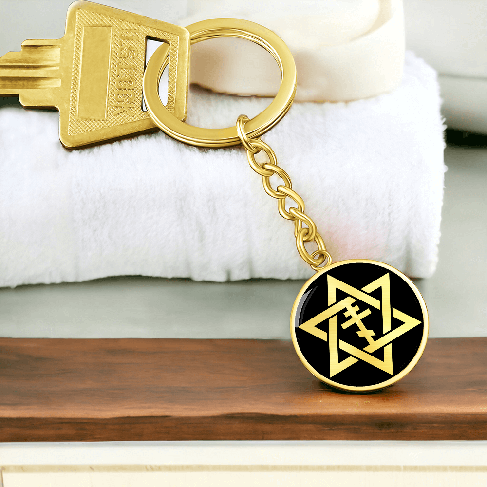Star of David & Orthodox Cross Keychain