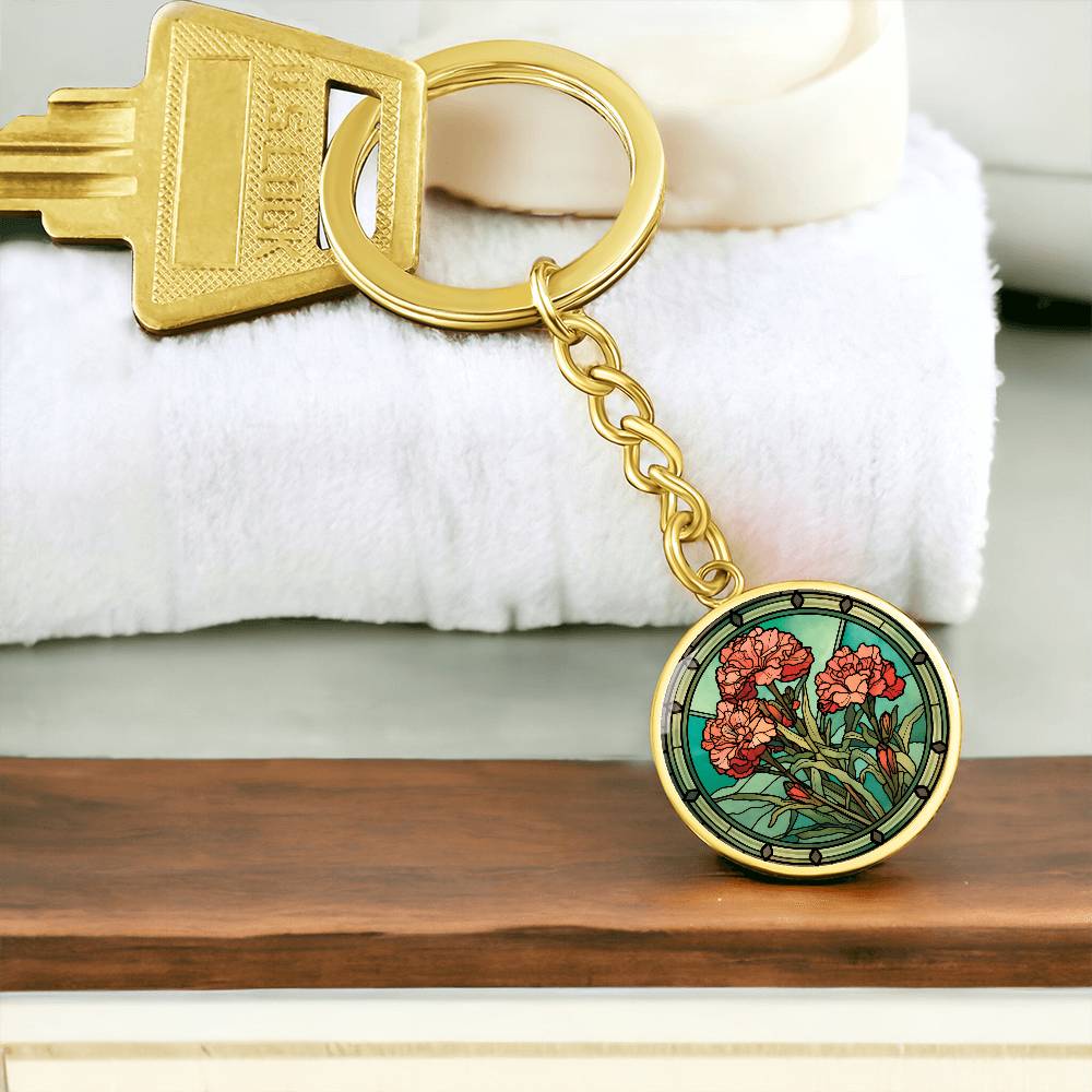 Carnation Keychain