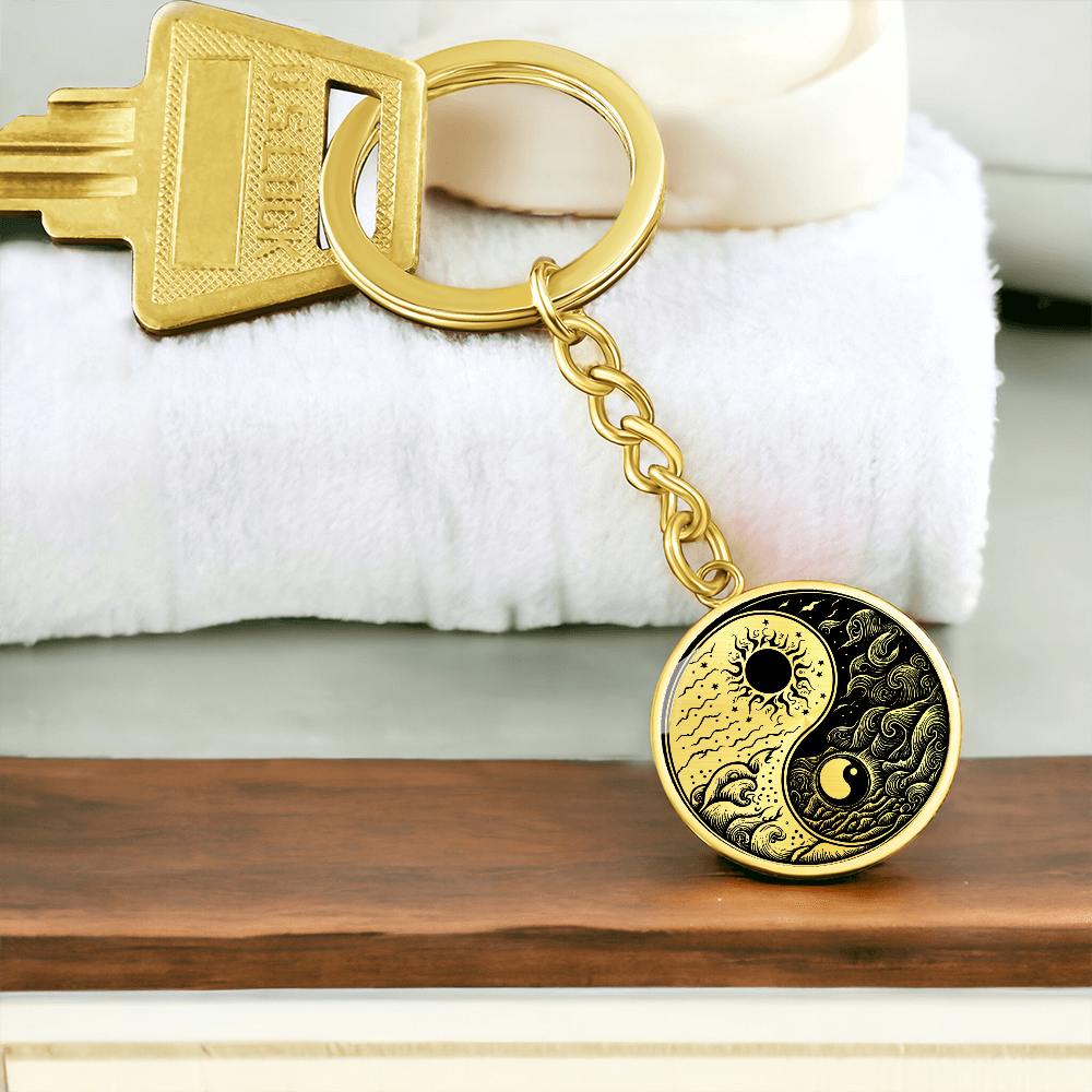 Sun and Moon Keychain