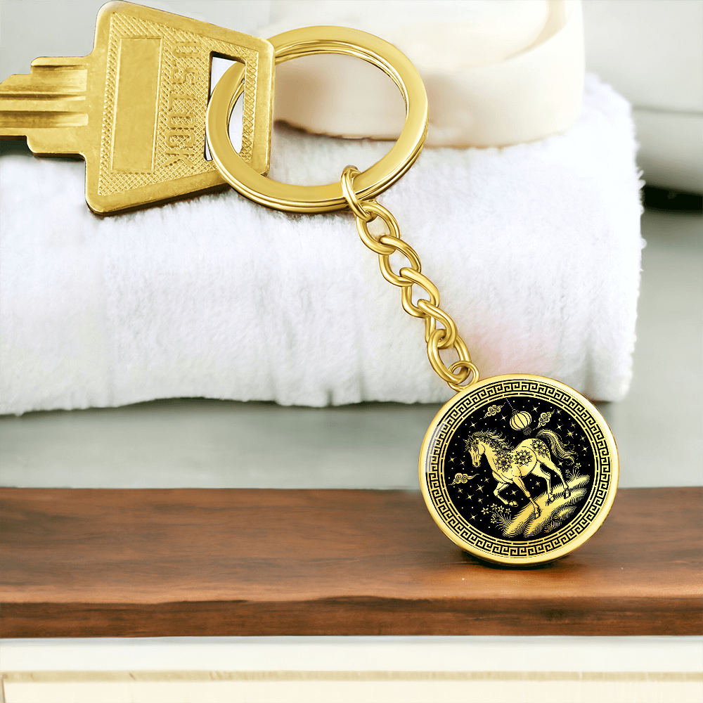 Horse Keychain Chinese Zodiac Pendant Jewelry