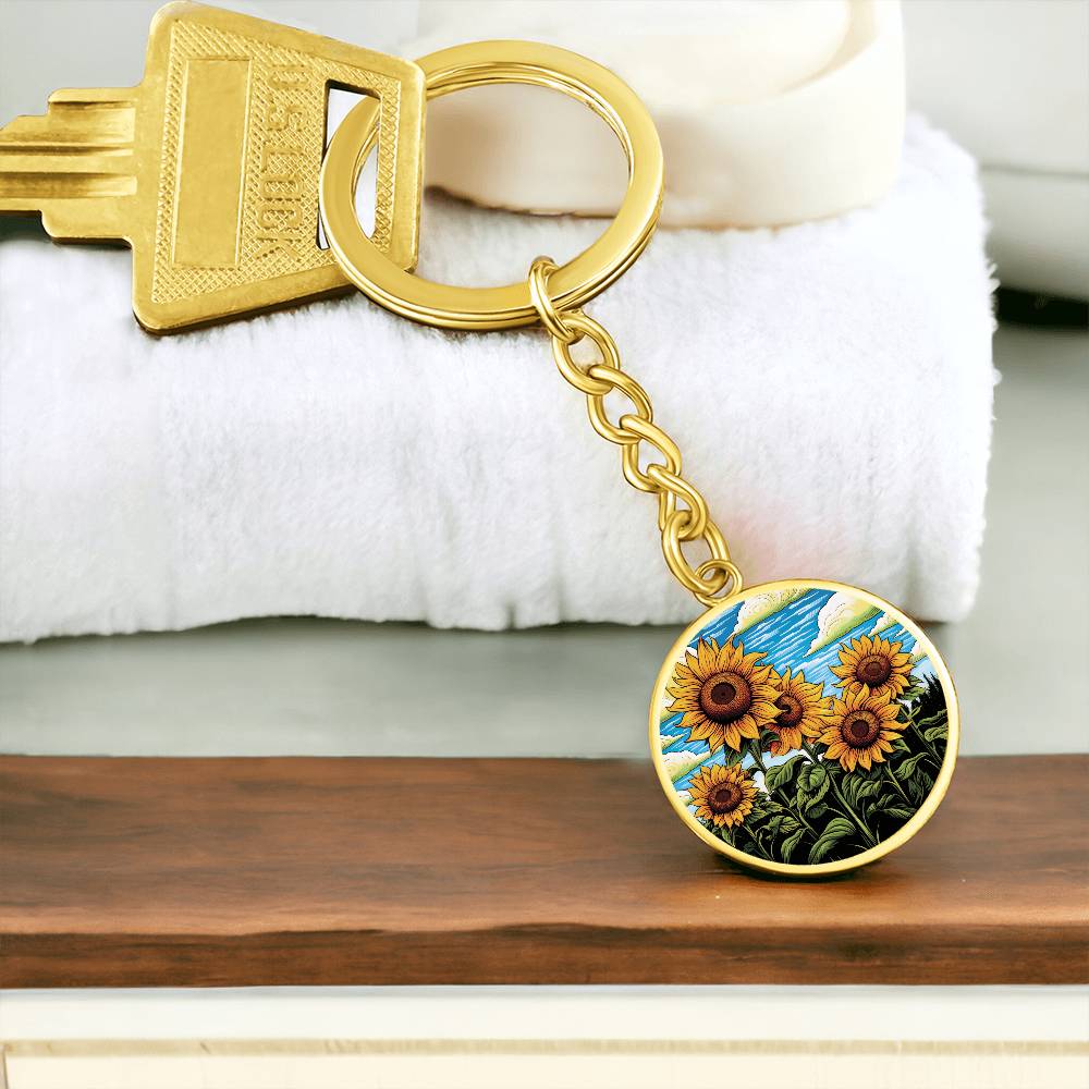 Sunflower Keychain