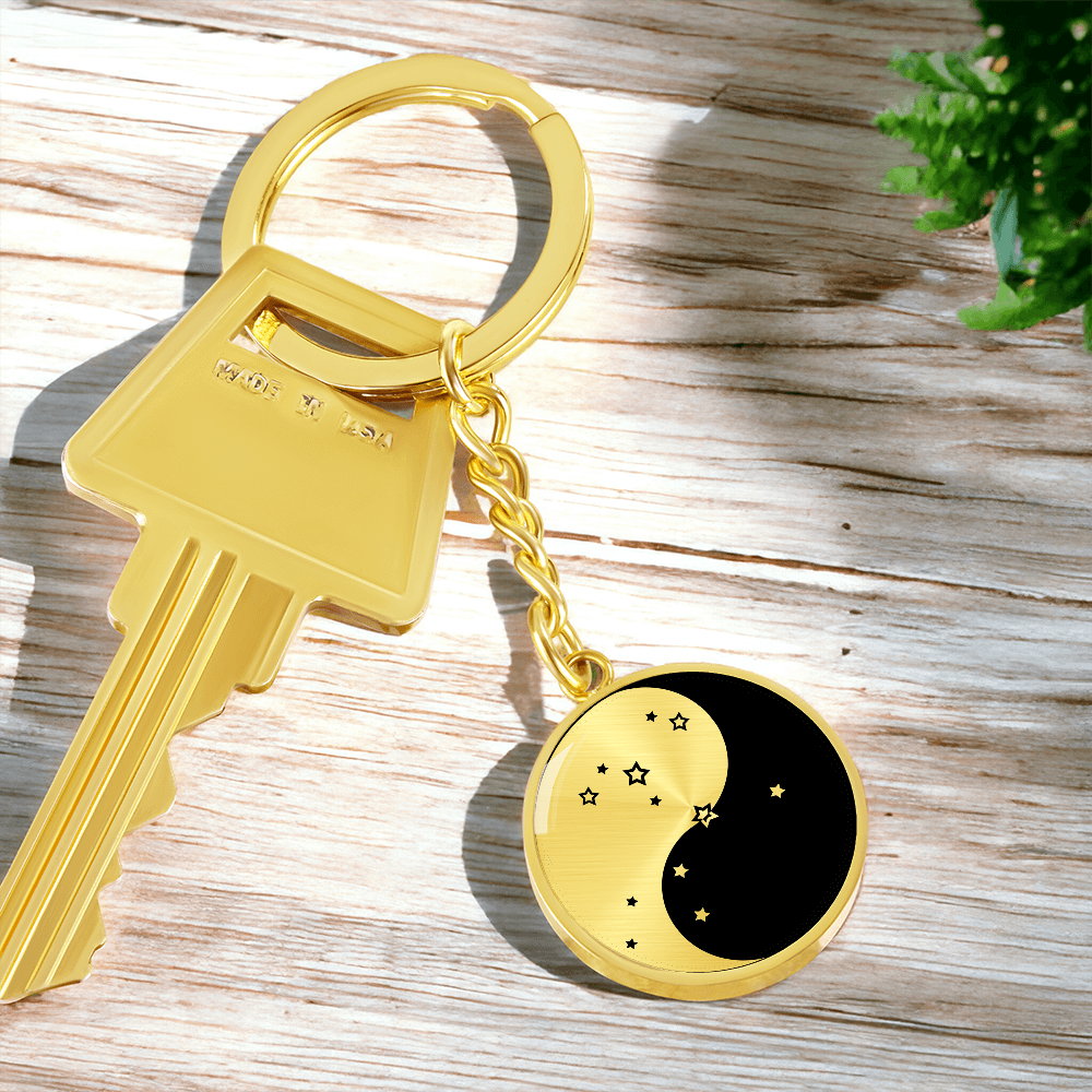 Sagittarius Keychain, Zodiac Yin Yang Jewelry