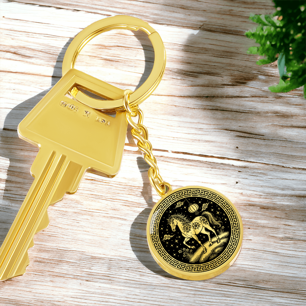 Horse Keychain Chinese Zodiac Pendant Jewelry