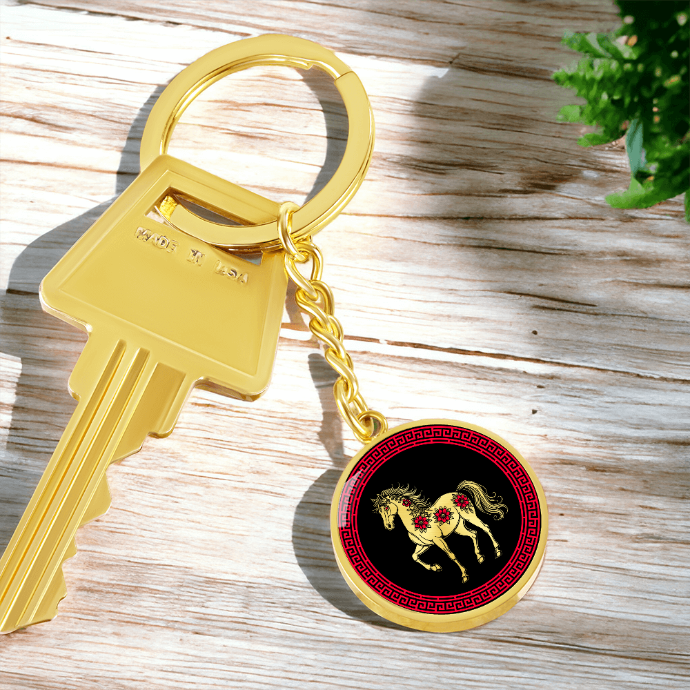 Horse Keychain Chinese Zodiac Animal Pendant Jewelry