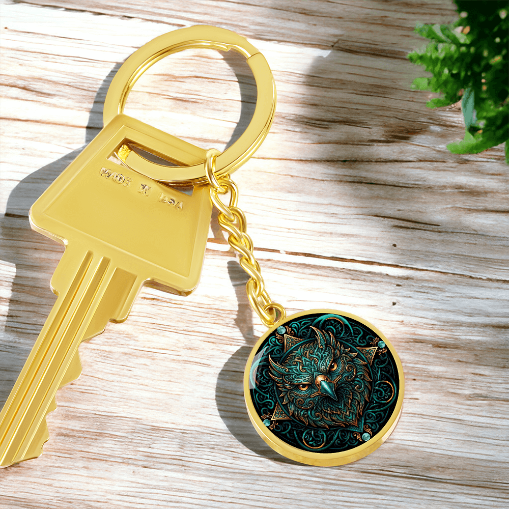 Celtic Hawk Keychain – Symbolizing Vision and Spiritual Guidance