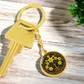 Celtic Tree of Life Pendant Keychain - Daffodil March Birth Flower Jewelry