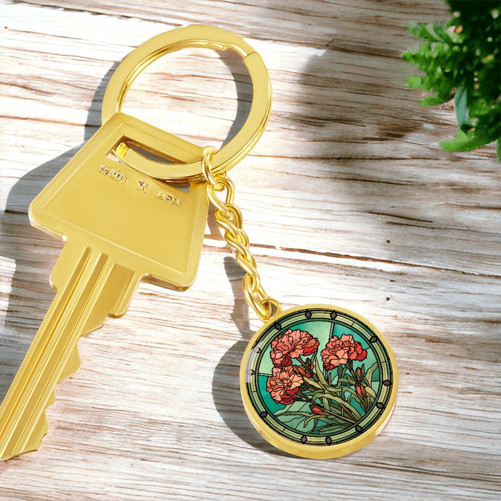 Carnation Keychain