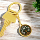 Celtic Tree of Life Pendant Keychain - Hawthorn May Birth Flower Jewelry