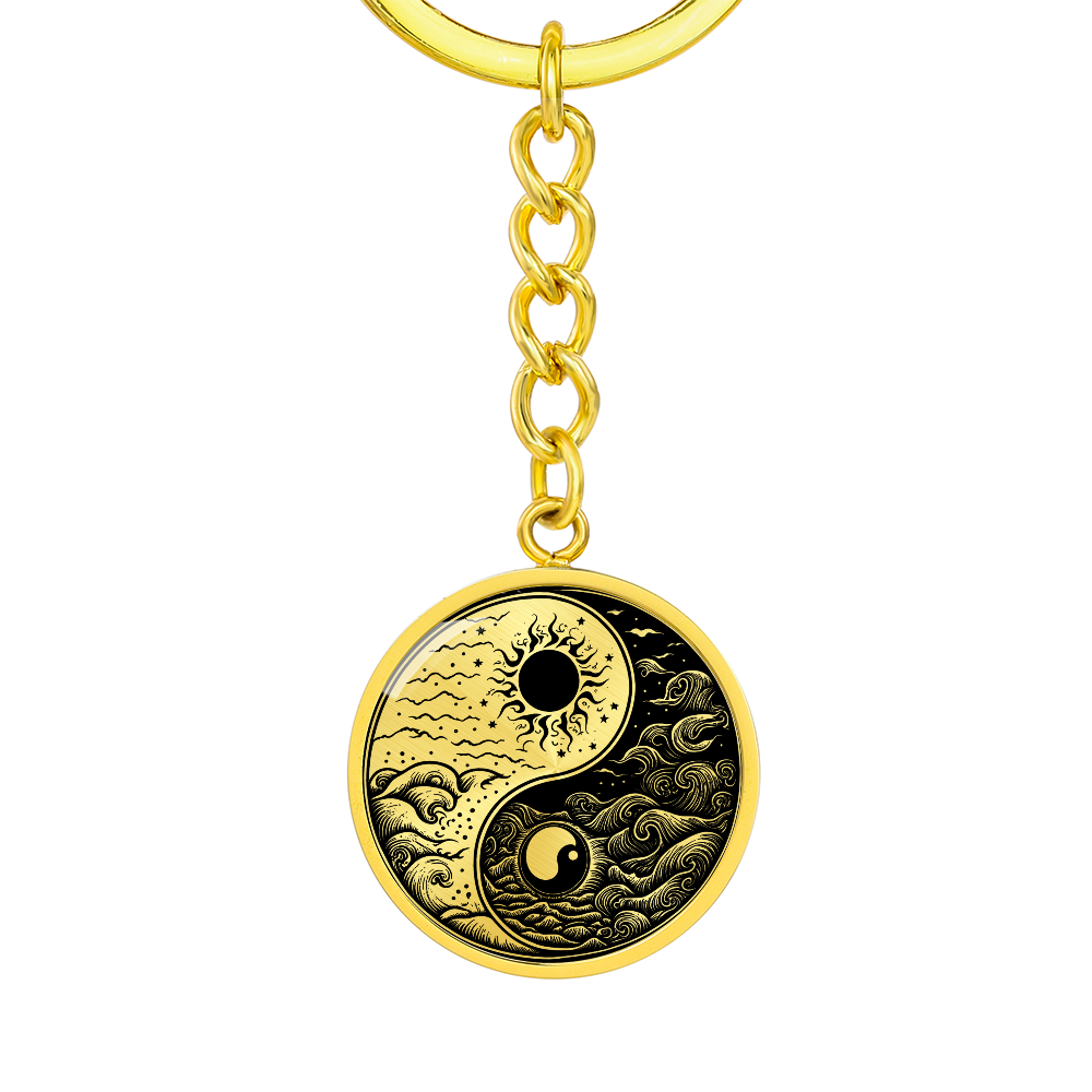 Sun and Moon Keychain