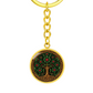 Celtic Tree of Life Pendant Keychain - Holly December Birth Flower Jewelry