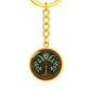 Celtic Tree of Life Pendant Keychain - Lily of the Valley May Birth Flower Jewelry