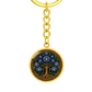 Celtic Tree of Life Pendant Keychain - Aster September Birth Flower Jewelry