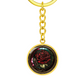 Red Rose Keychain - June Birth Flower Pendant Jewelry