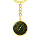 Compass Rose Keychain - Green Celtic Pendant Jewelry
