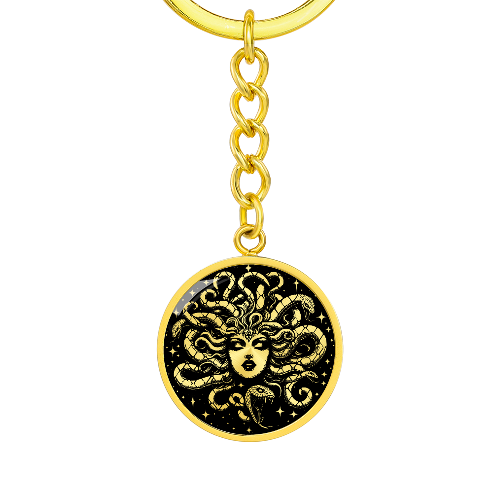 Medusa Pendant Keychain – Stainless Steel or 18K Gold
