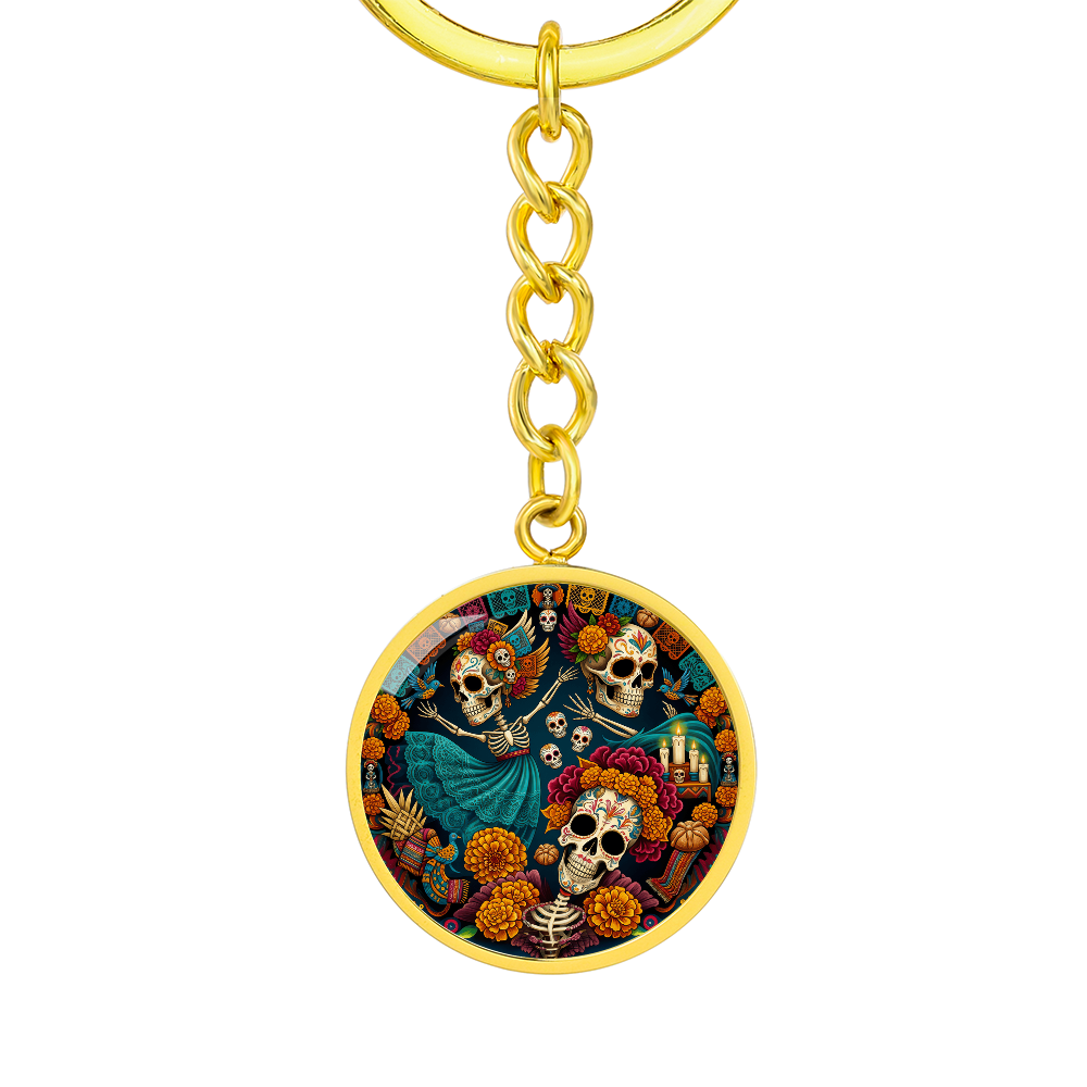 Day of the Dead Keychain - Día de los Muertos Pendant Jewelry
