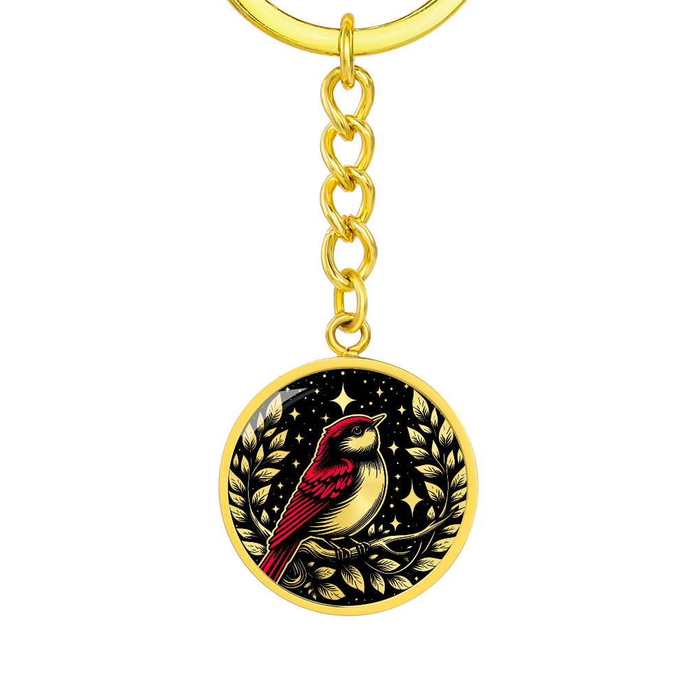 Red Bird Keychain - Wildlife Pendant Jewelry