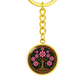 Celtic Tree of Life Pendant Keychain - Cosmos October Birth Flower Jewelry