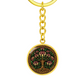 Celtic Tree of Life Pendant Keychain - Honeysuckle June Birth Flower Jewelry