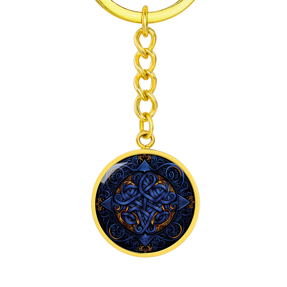 Blue Celtic Knot Keychain - Romantic Pendant Jewelry