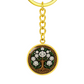 Celtic Tree of Life Pendant Keychain - Narcissus December Birth Flower Jewelry