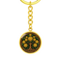 Celtic Tree of Life Pendant Keychain - Chrysanthemum November Birth Flower Jewelry