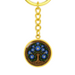 Celtic Tree of Life Pendant Keychain - Morning Glory September Birth Flower Jewelry