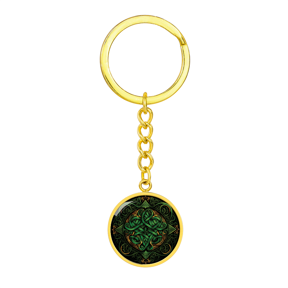 Green Celtic Knot Keychain - Romantic Pendant Jewelry