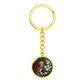 Rose Yin Yang Keychain - June Birth Month Flower Pendant Jewelry