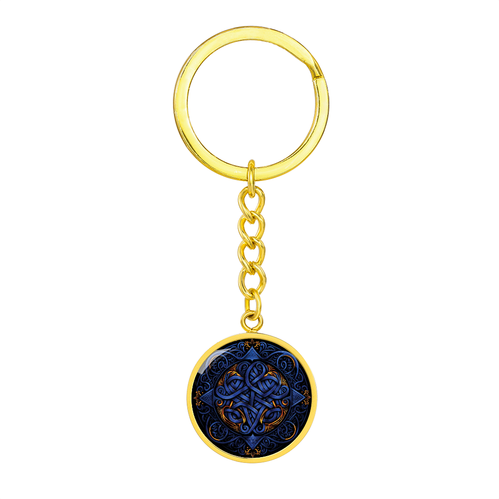 Blue Celtic Knot Keychain - Romantic Pendant Jewelry