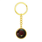 Red Rose Keychain - June Birth Flower Pendant Jewelry