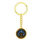 Celtic Tree of Life Pendant Keychain - Morning Glory September Birth Flower Jewelry