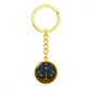 Celtic Tree of Life Pendant Keychain - Aster September Birth Flower Jewelry