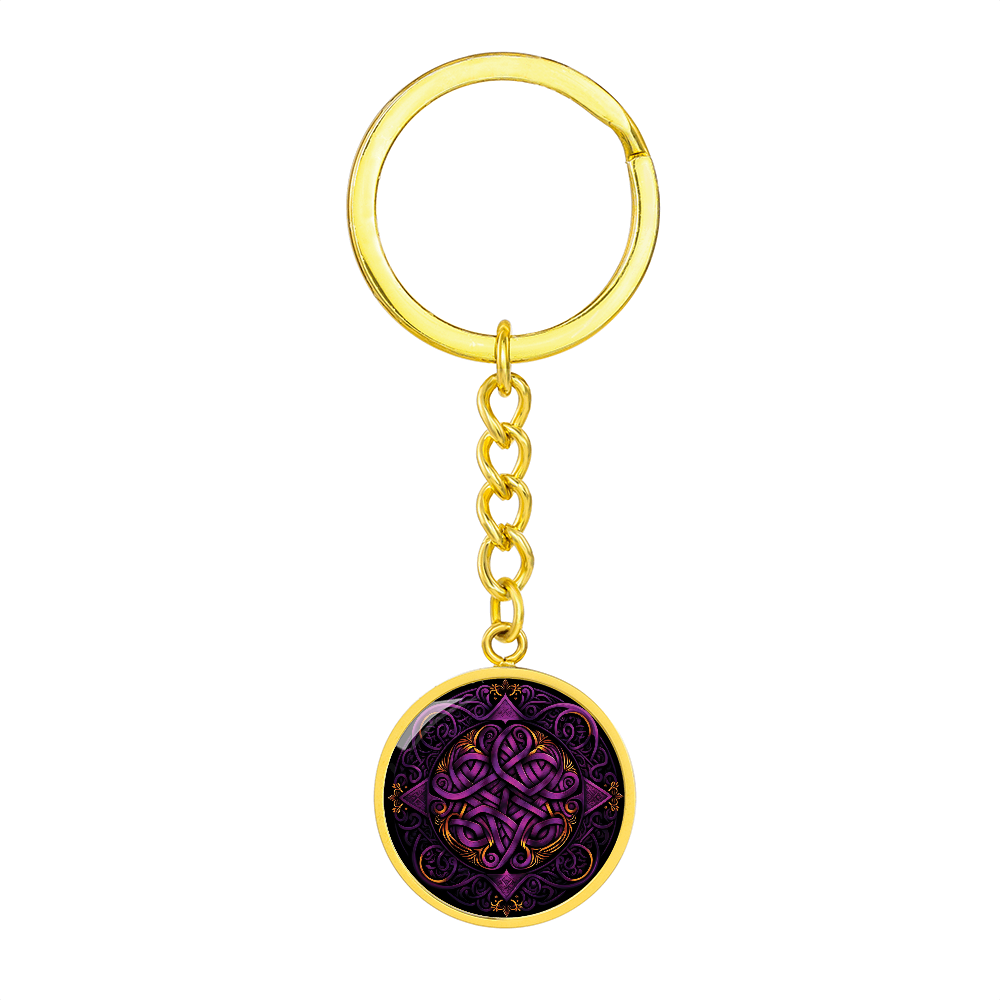 Purple Celtic Knot Keychain - Romantic Pendant Jewelry