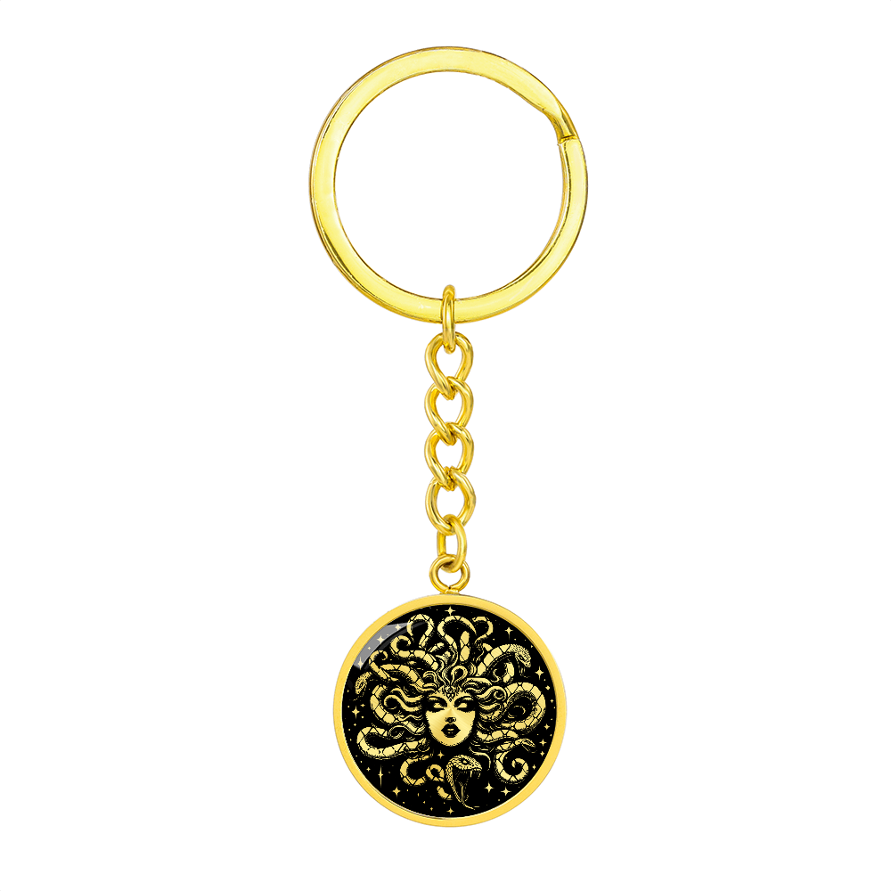 Medusa Pendant Keychain – Stainless Steel or 18K Gold