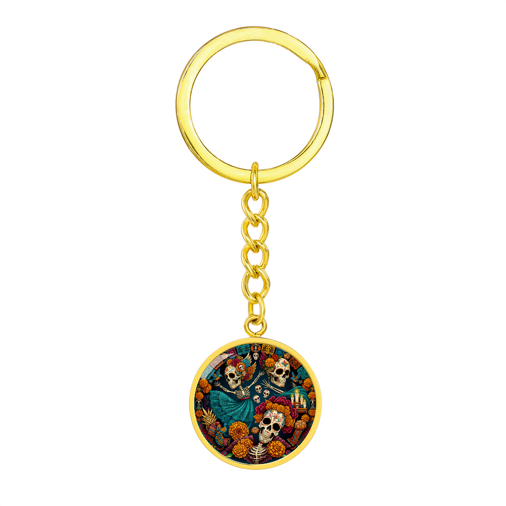 Day of the Dead Keychain - Día de los Muertos Pendant Jewelry